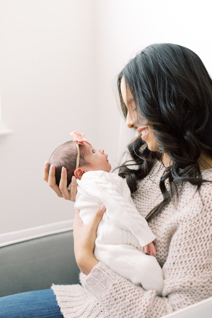 Mom and Daughter Lifestyle Newborn Session