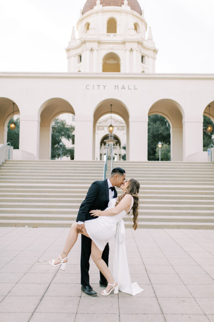Pasadena City Hall Wedding and Elopement Photography by Vic and Sasha Photography